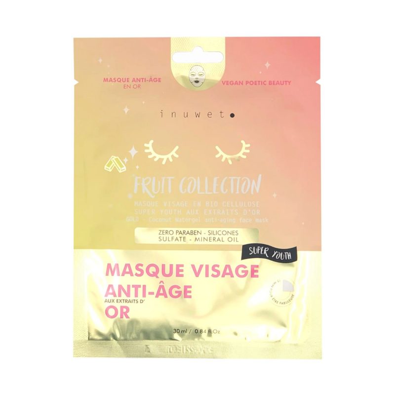 Masque visage anti-âge aux extraits d'or
