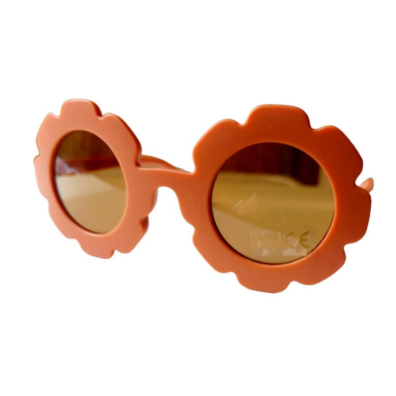 Lunettes enfant fleur terracotta