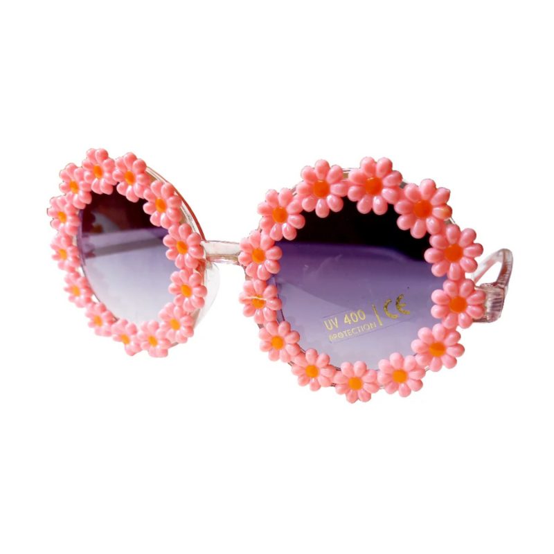 Lunettes enfant fleurs roses