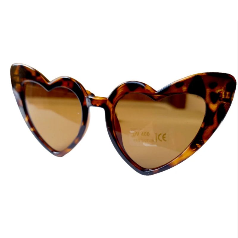 Lunettes enfant coeur léopard