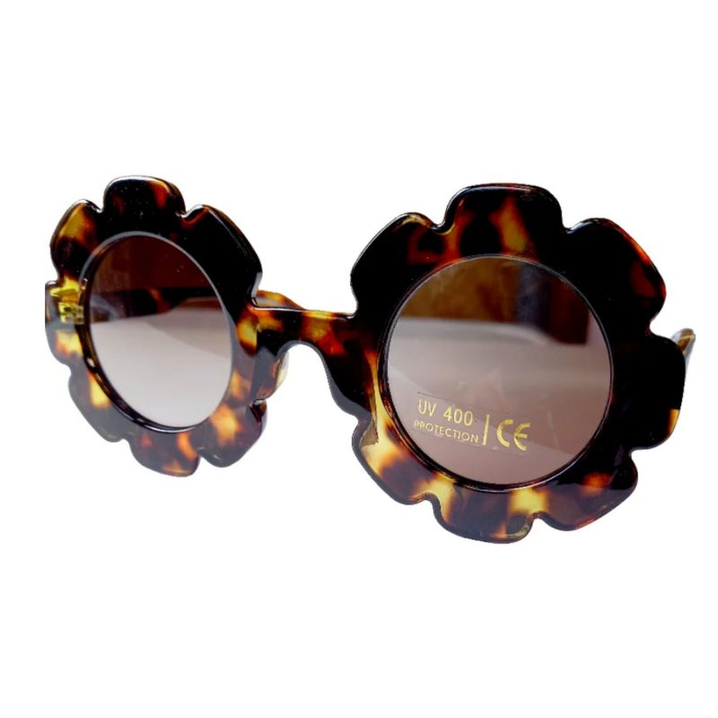 Lunettes enfant fleur léopard