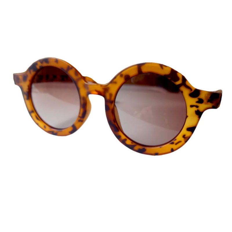 Lunettes enfant rondes léopard