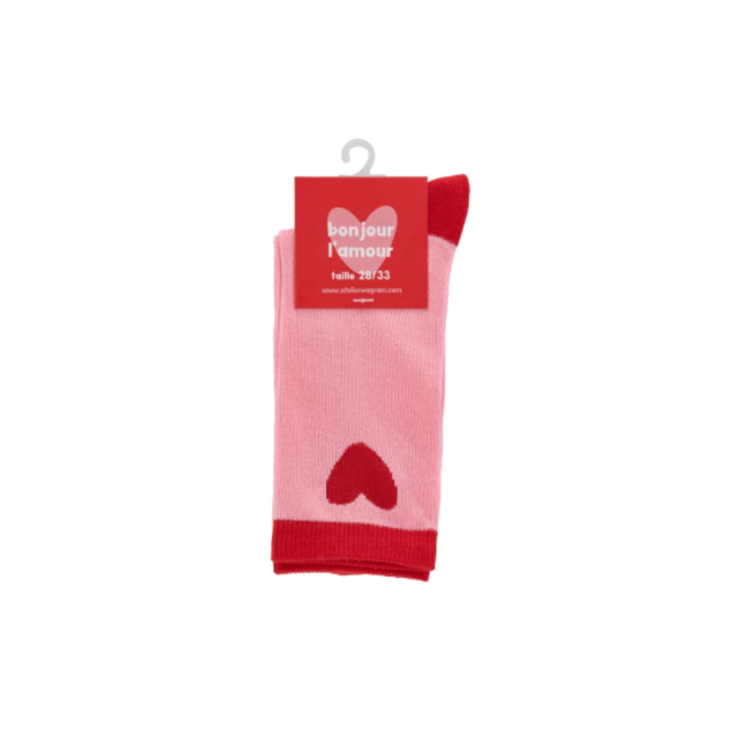 Chaussette enfant - Rose/rouge (24/30)