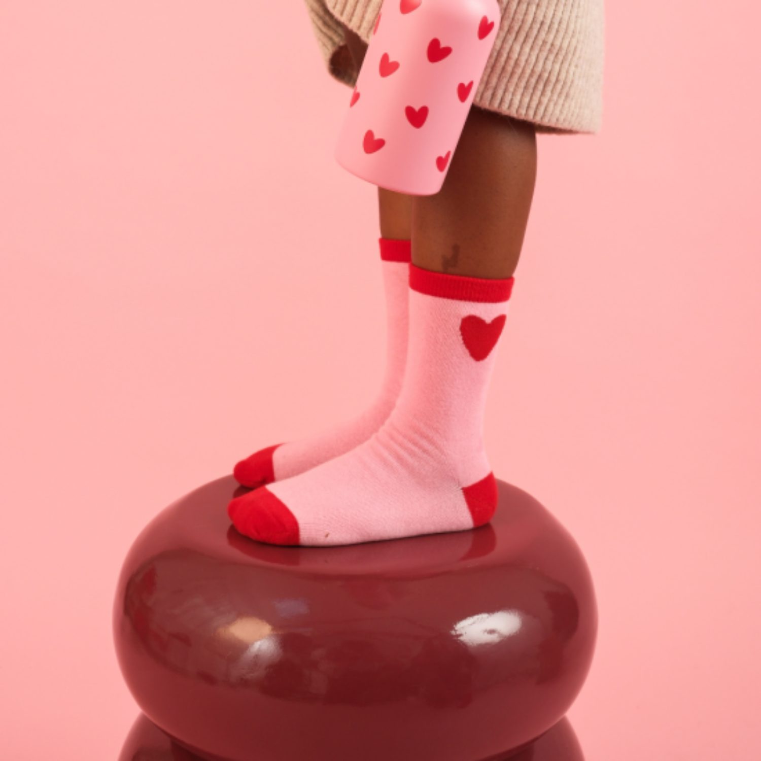 Chaussette enfant - Rose/rouge (24/30) – Image 4