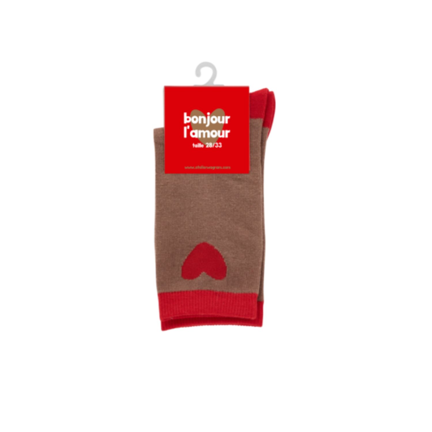 Chaussette enfant - Marron/rouge (24/30)