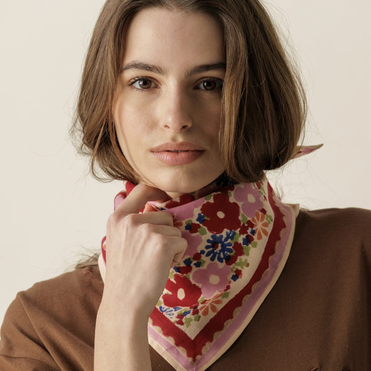 Petit foulard Janie macadamia – Image 3
