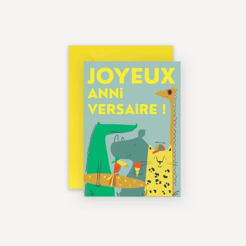Carte Mariisoré - Joyeux anniversaire safari
