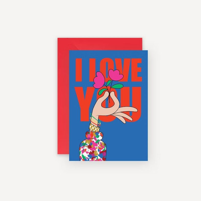 Carte Mariisoré - I love you main fleur