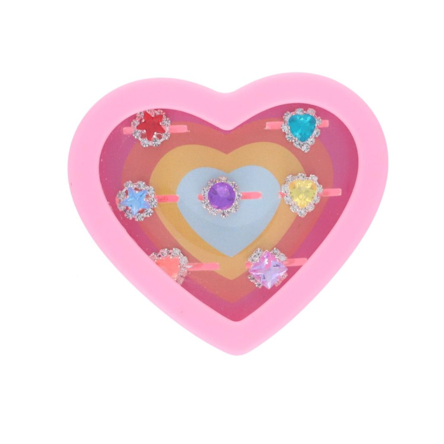 Boîte coeur bagues princesse