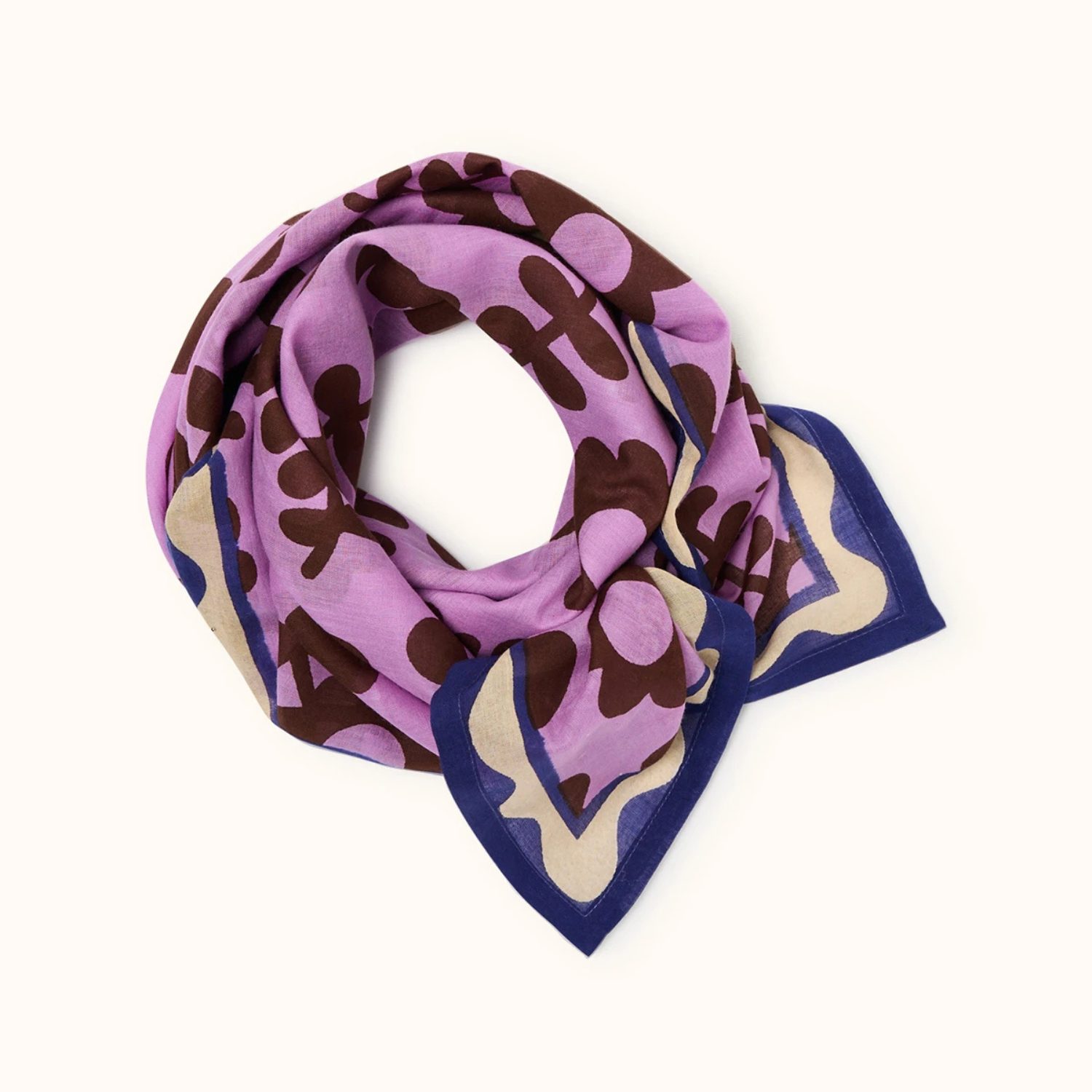 Grand foulard Dupatta - Paola Mauve