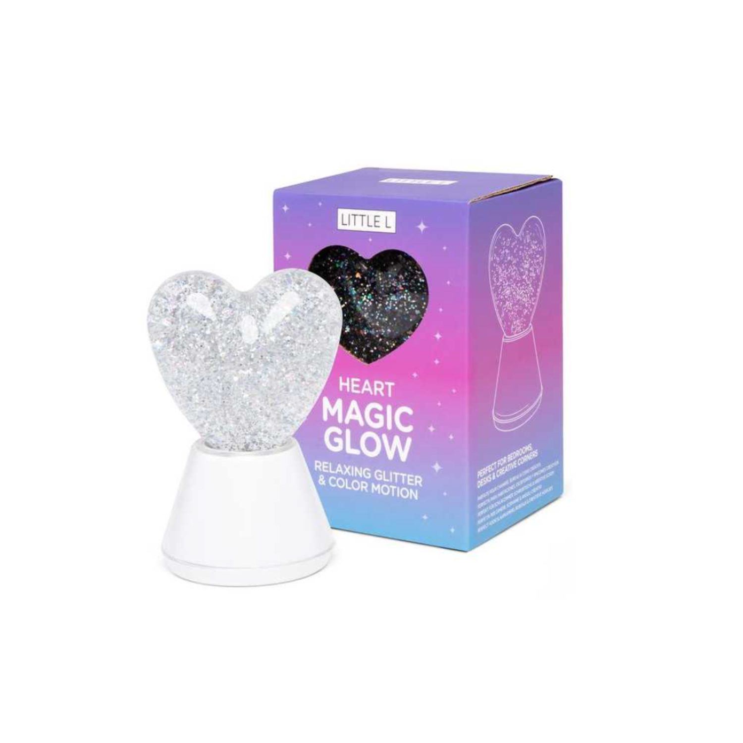 Lampe à paillettes Coeur