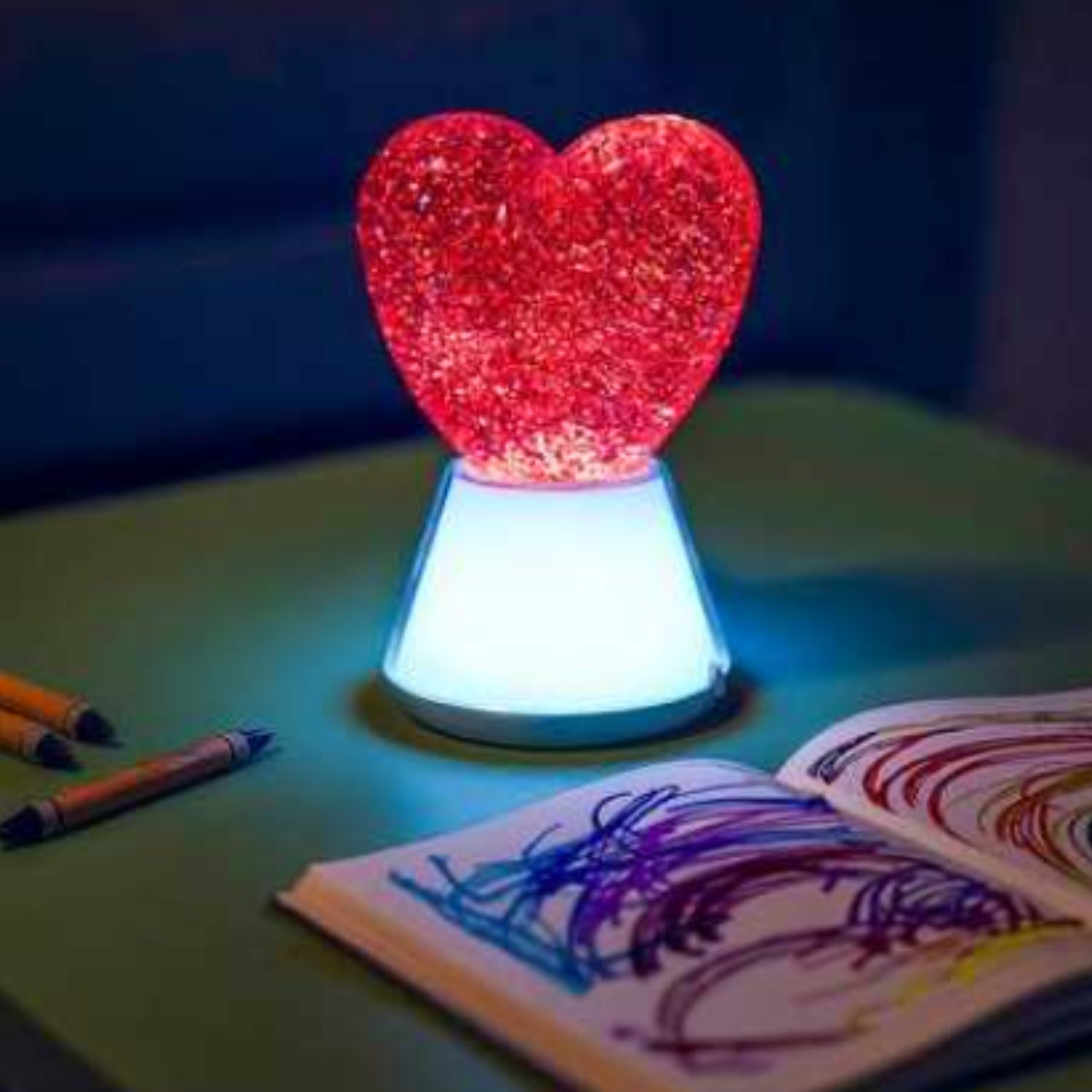 Lampe à paillettes Coeur – Image 2