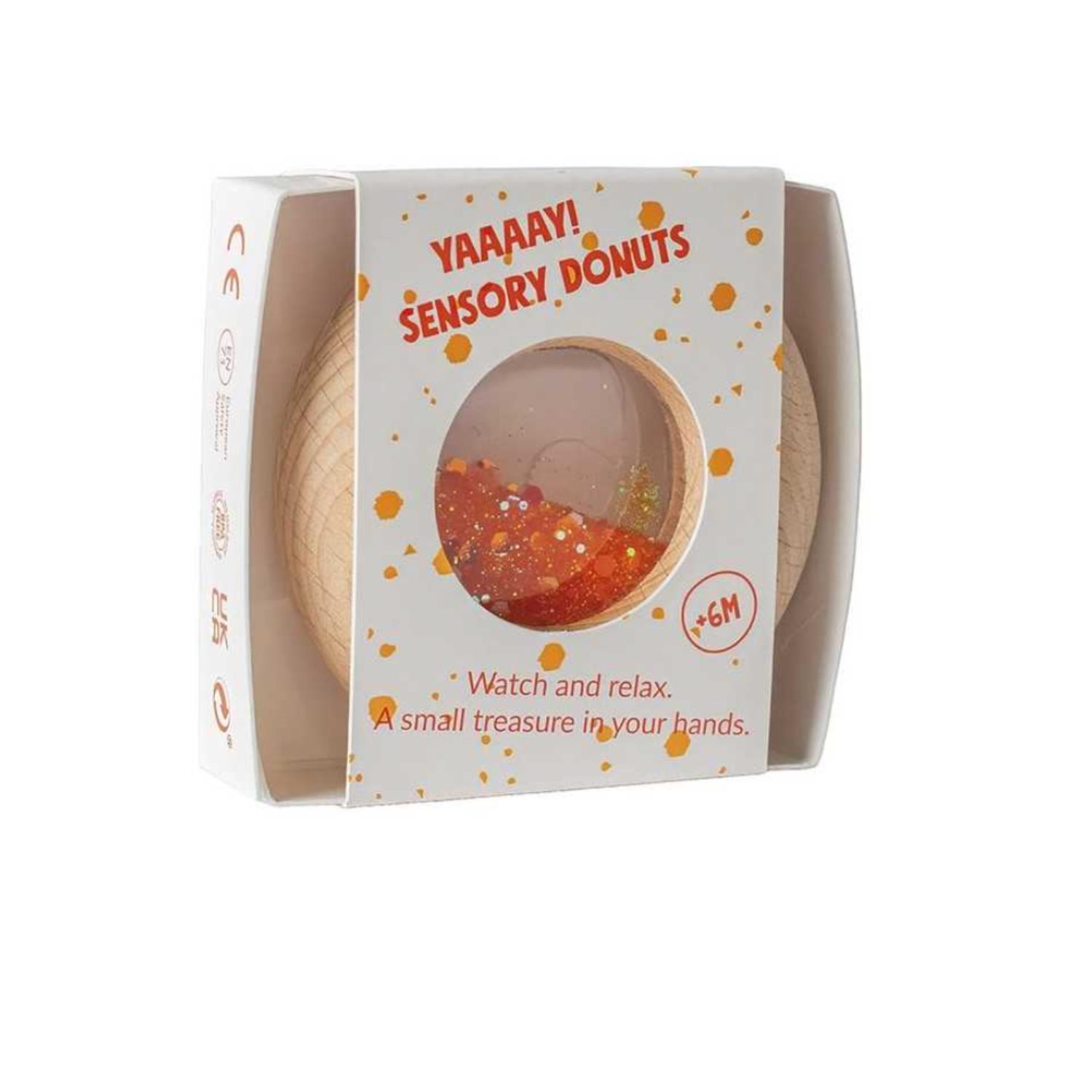 Donut sensoriel pailleté - Orange – Image 2
