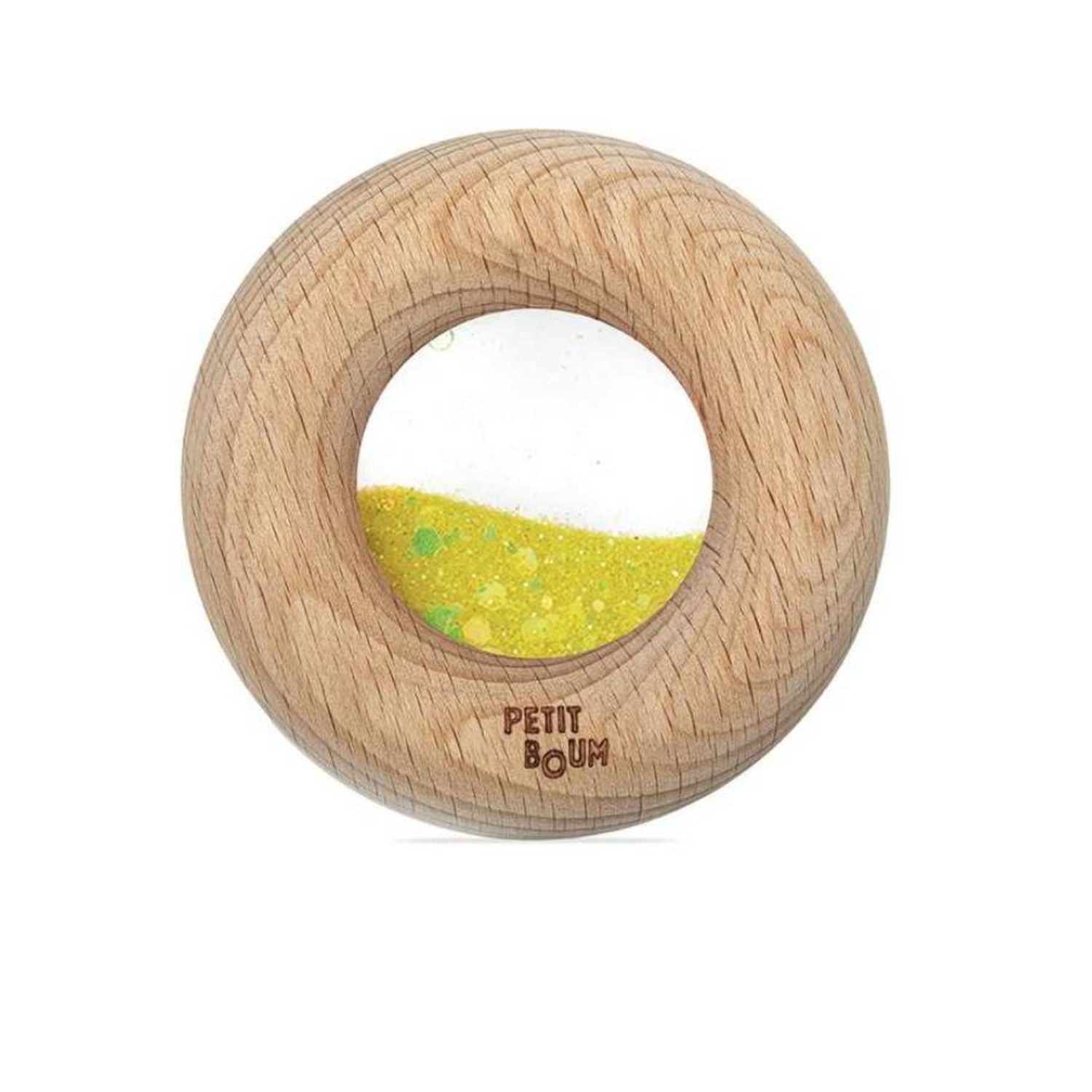 Donut sensoriel pailleté - Jaune