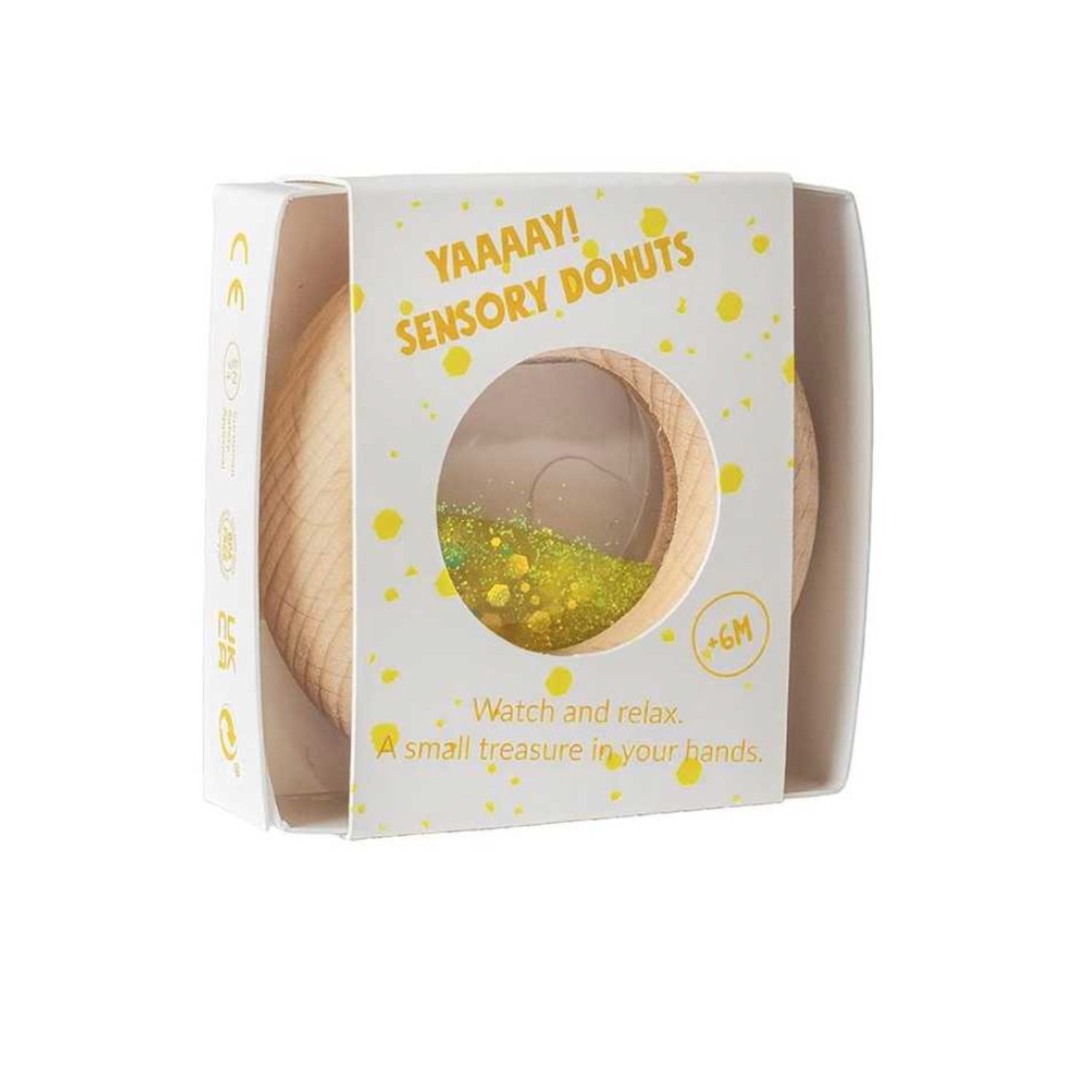 Donut sensoriel pailleté - Jaune – Image 2