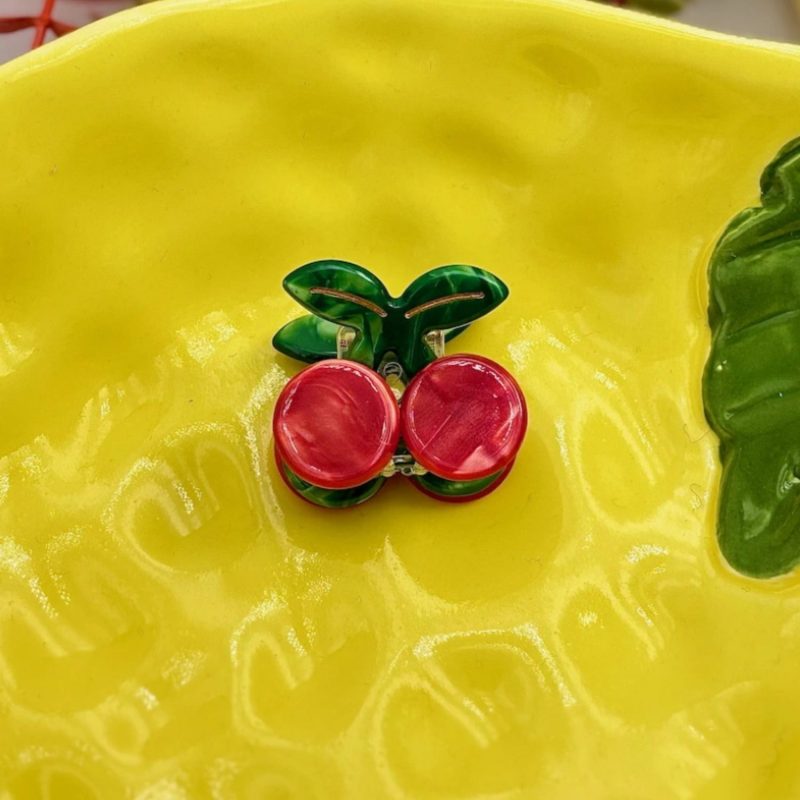Mini pince crabe cerise