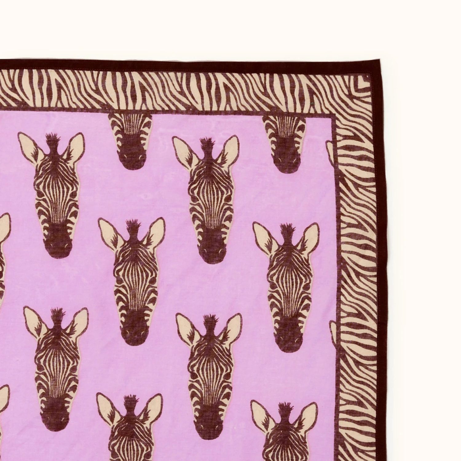 Grand foulard Dupatta - Zèbre Mauve – Image 2