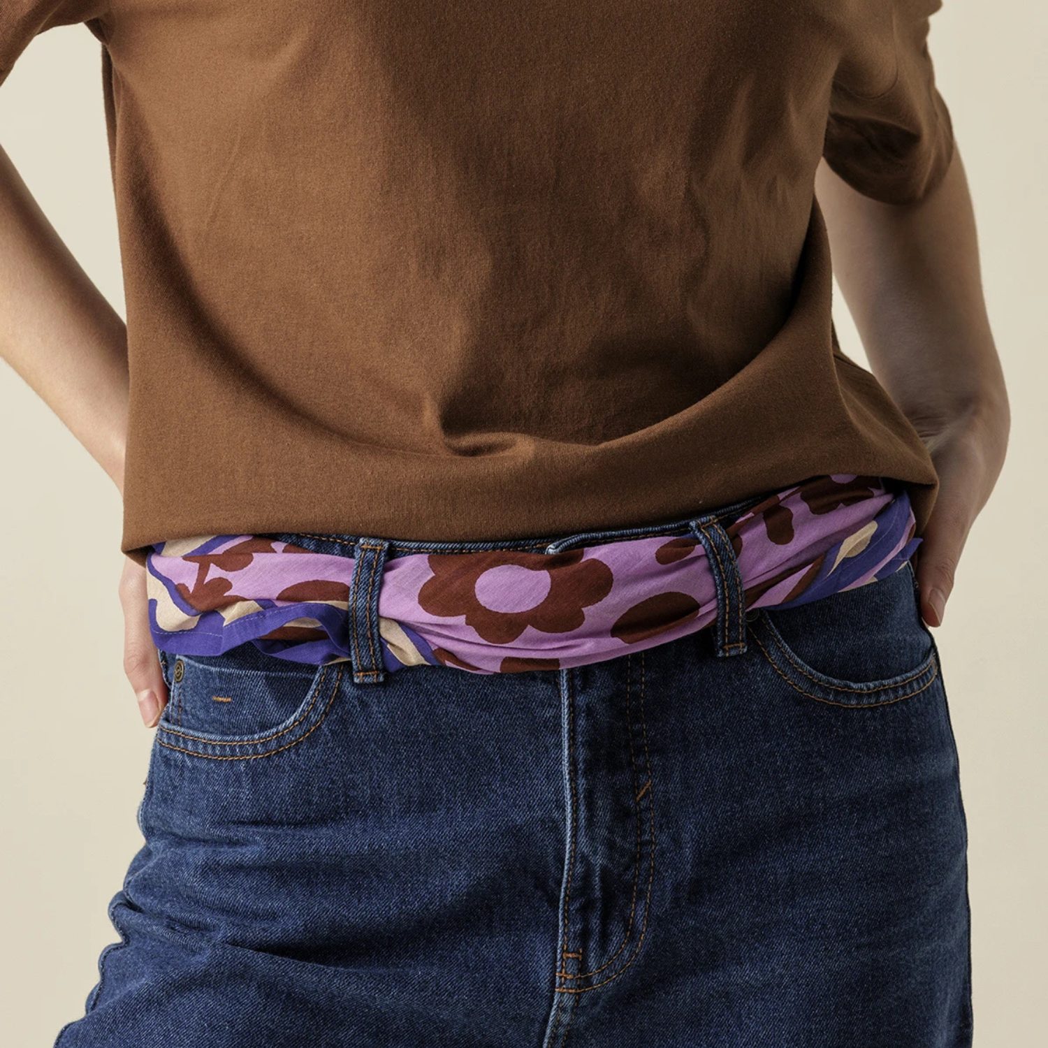 Grand foulard Dupatta - Paola Mauve – Image 2