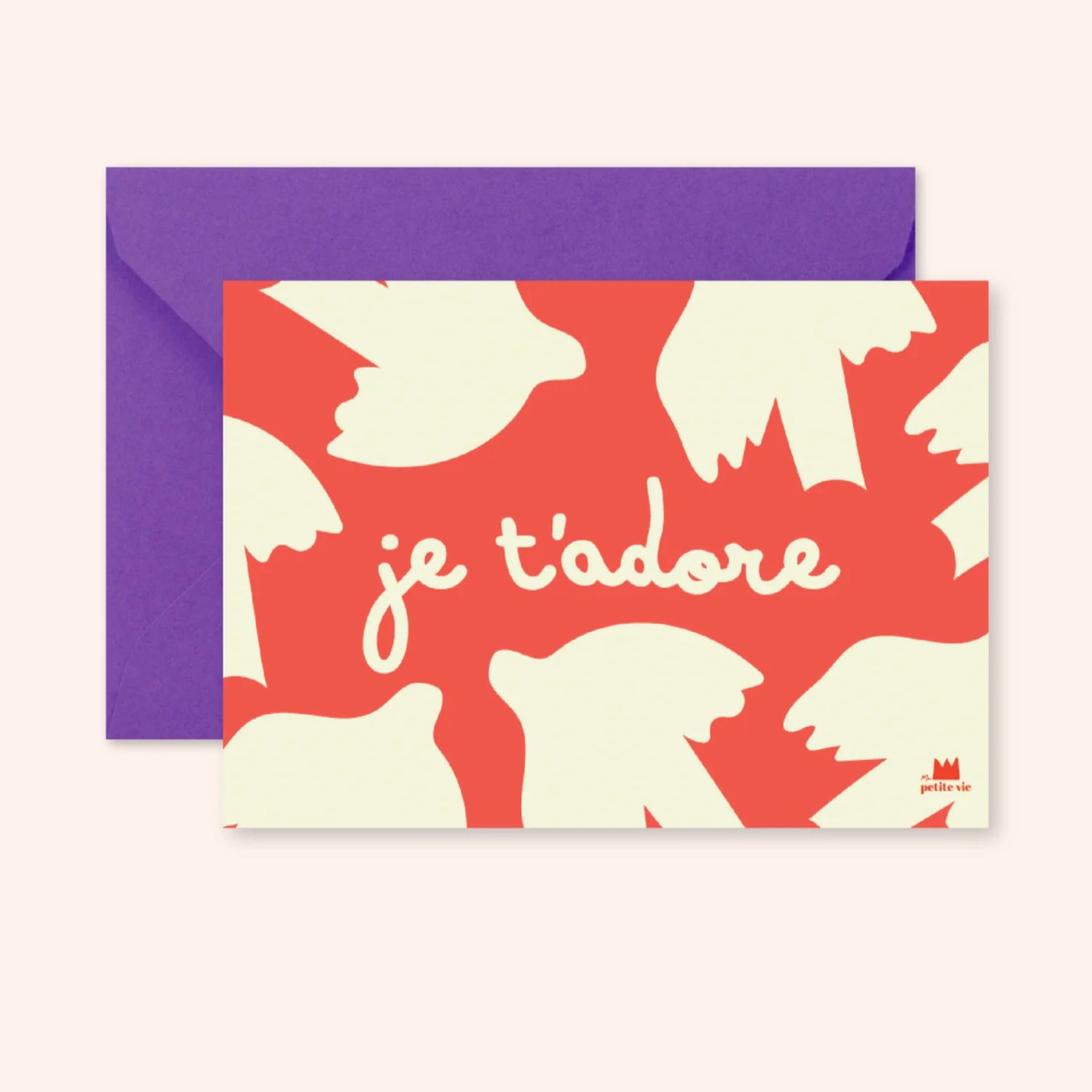 Carte - Je t'adore (oiseaux)