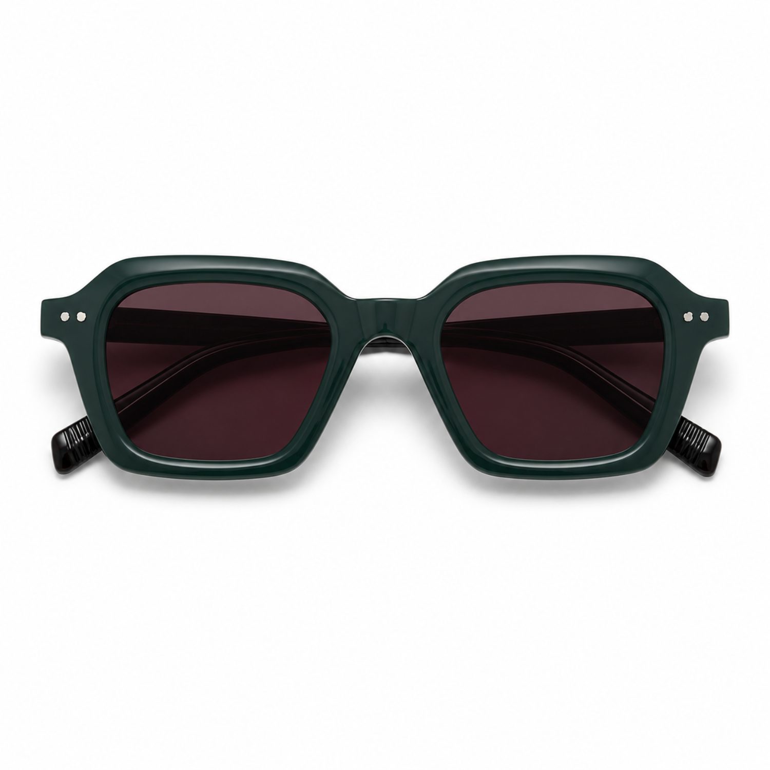 Lunettes de soleil unisexes octogonales – Vert