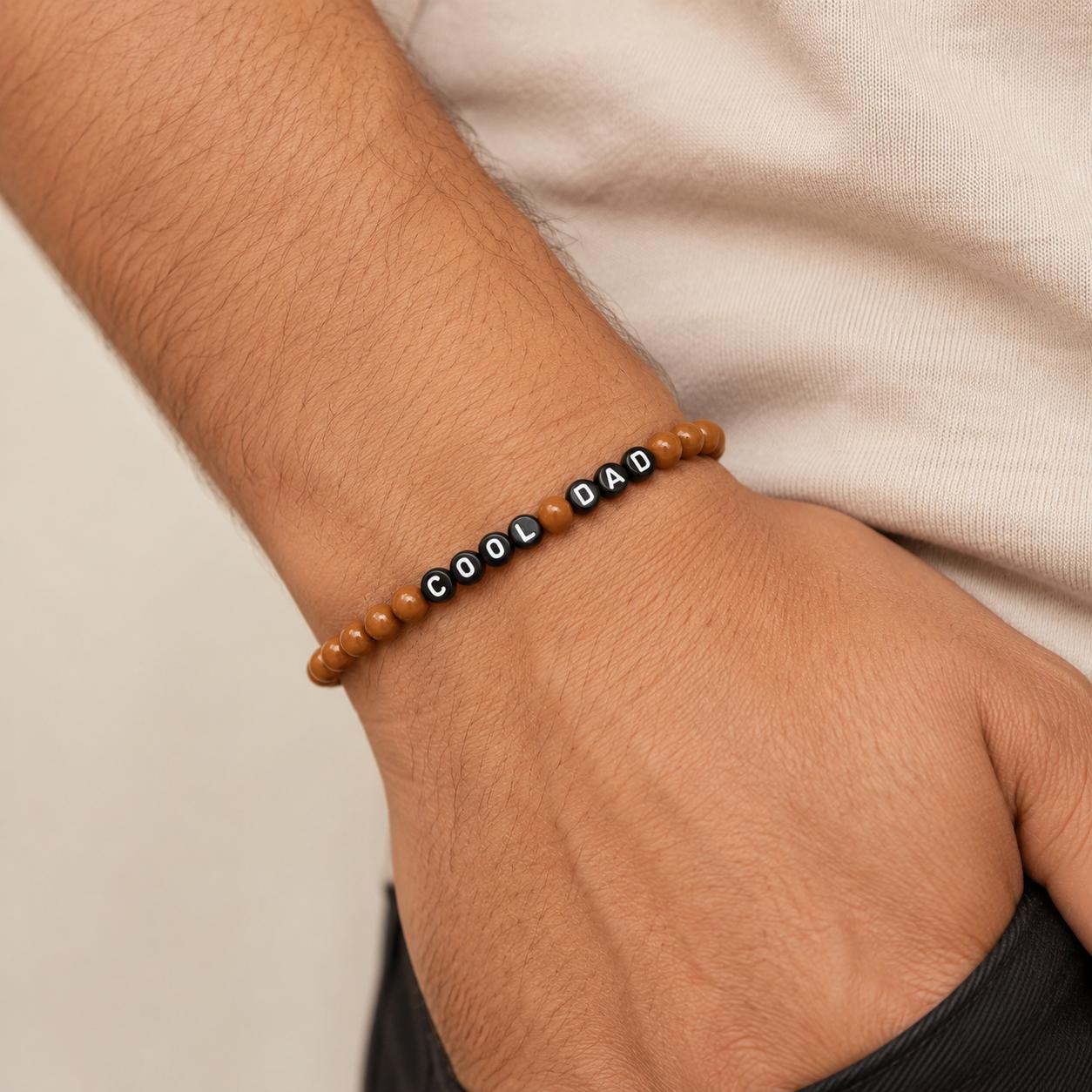 Bracelet Cool Dad marron – Image 2