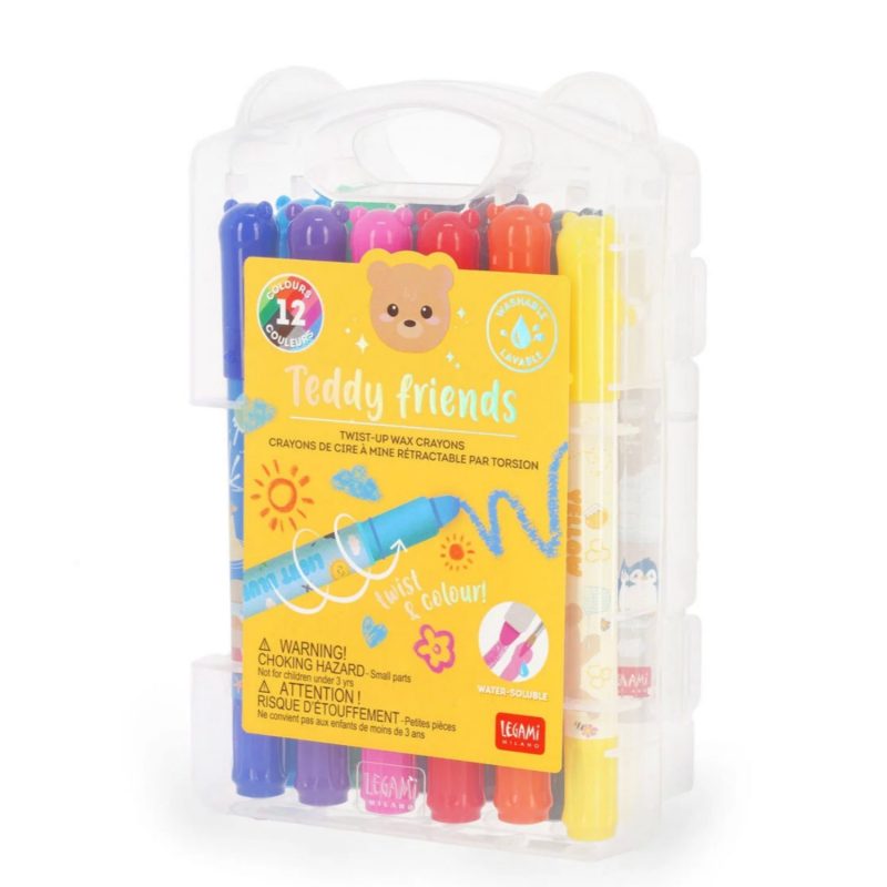 Twist up wax crayons Teddy friends