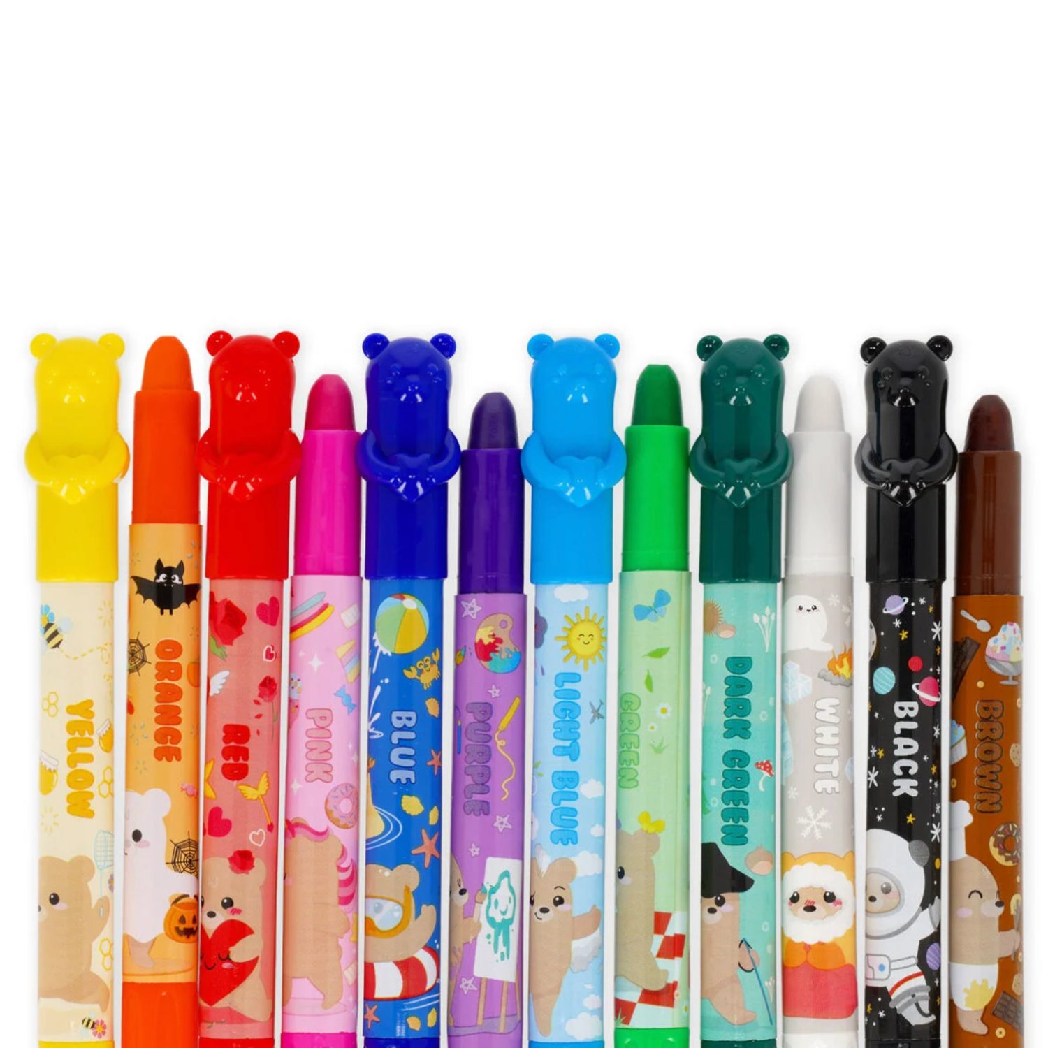Twist up wax crayons Teddy friends – Image 3