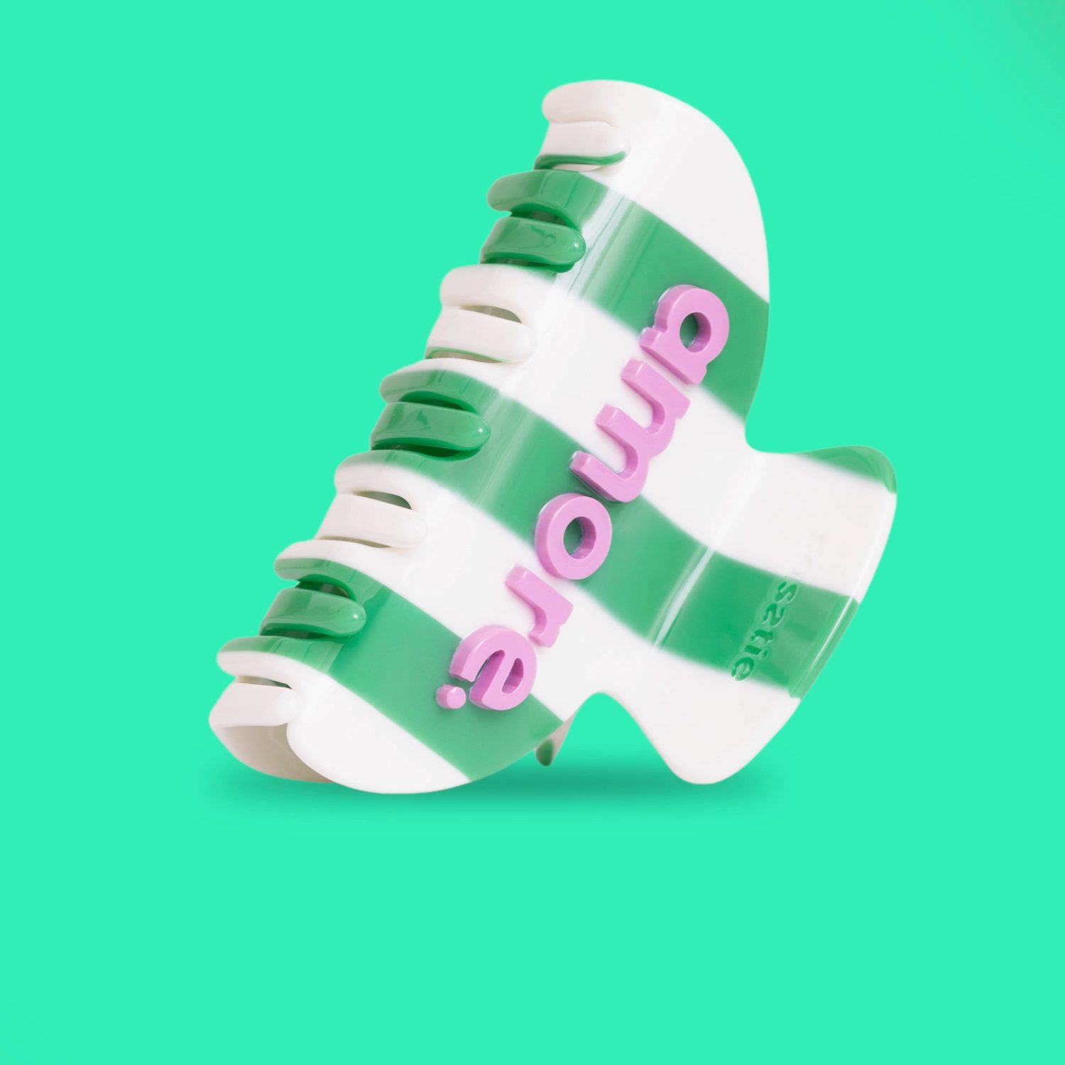Grosse pince crabe Amore stripes vert – Image 2