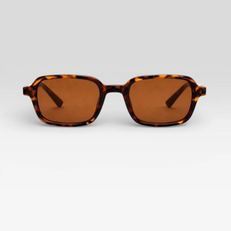 Solaires femme rectangles léopard