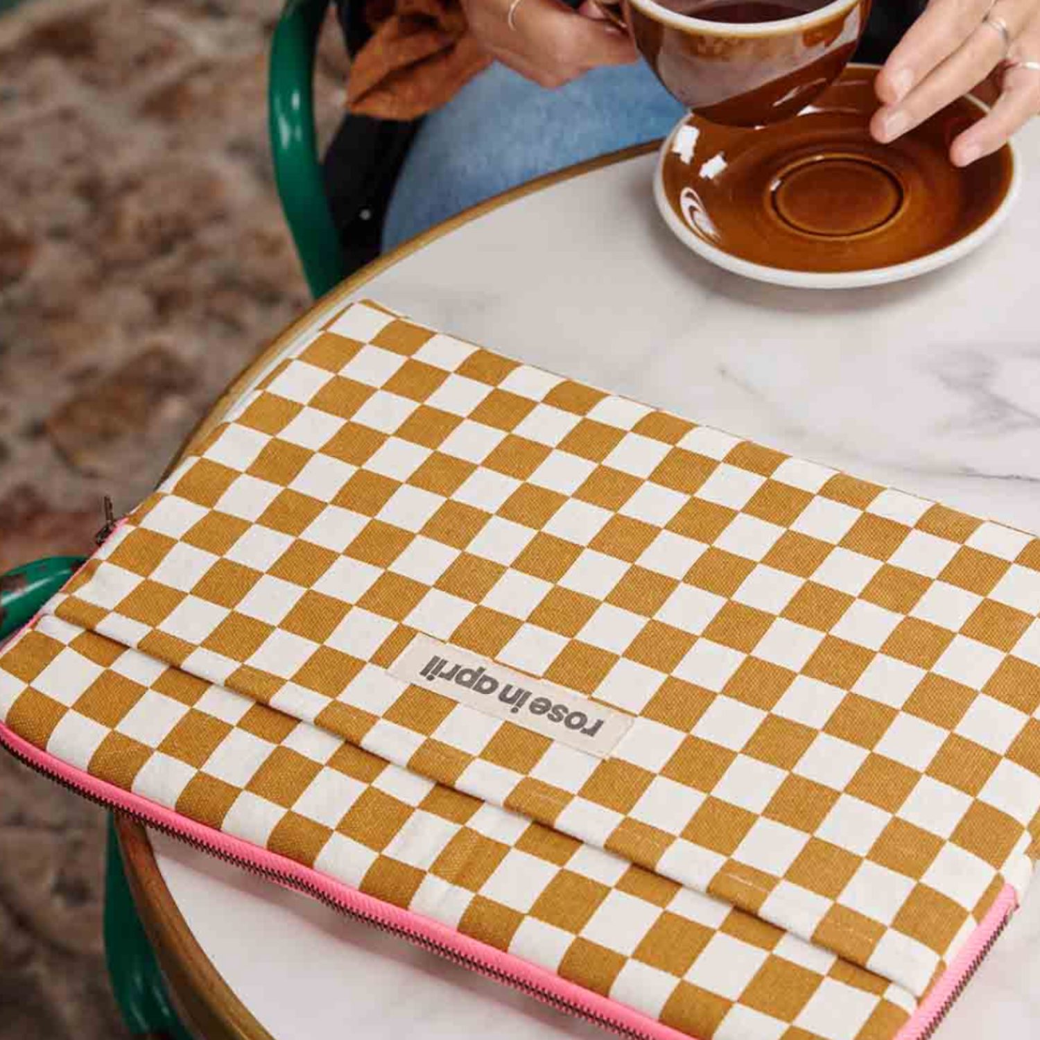 Pochette ordi Damier caramel – Image 2