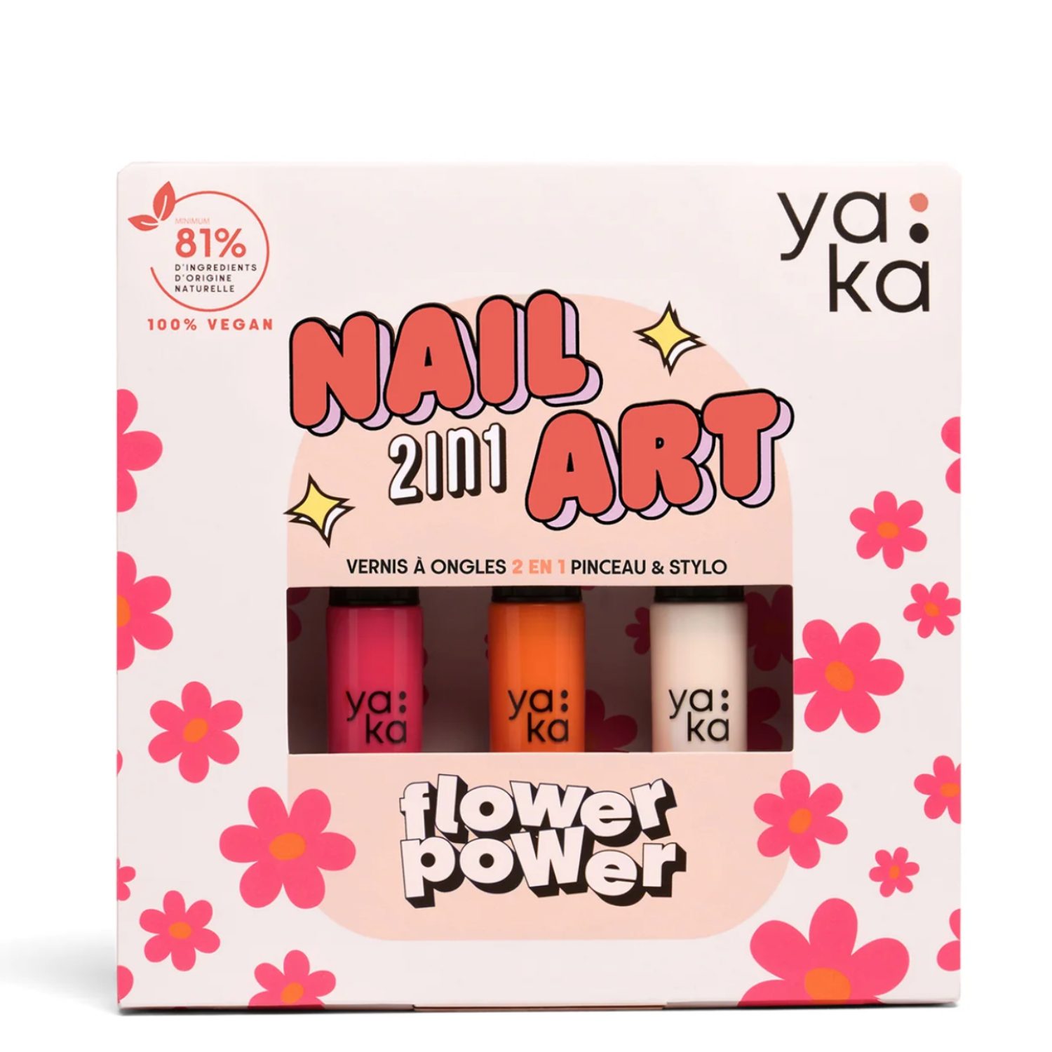 Coffret vernis nail art - Flower power