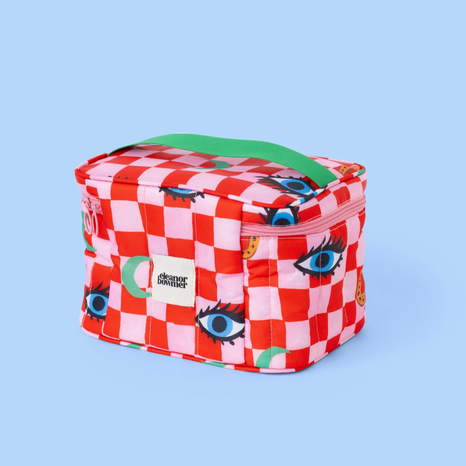 Lunch bag isotherme Damier rouge/rose pop