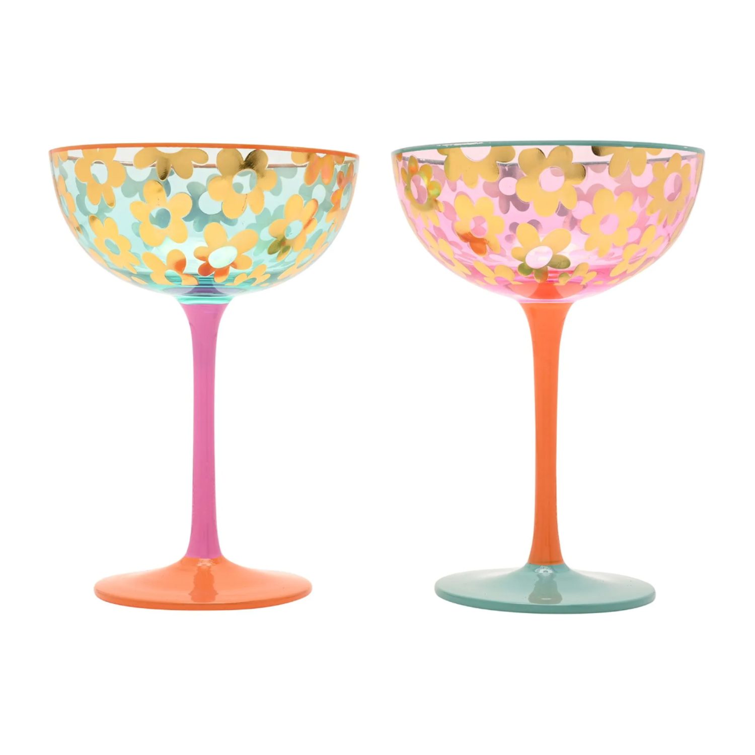 Set 2 verres coupe fleurs