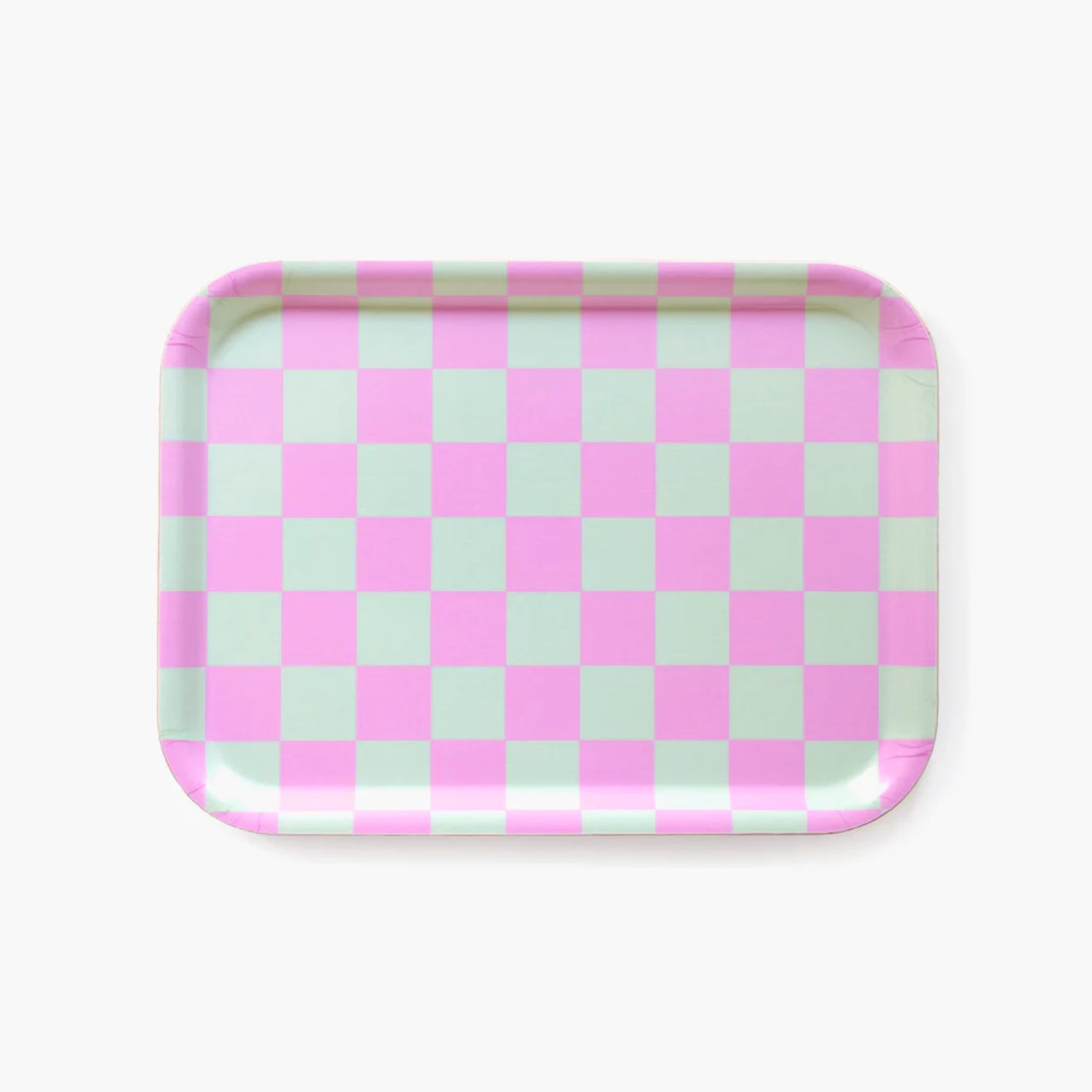 Plateau rectangulaire Mint/Peony