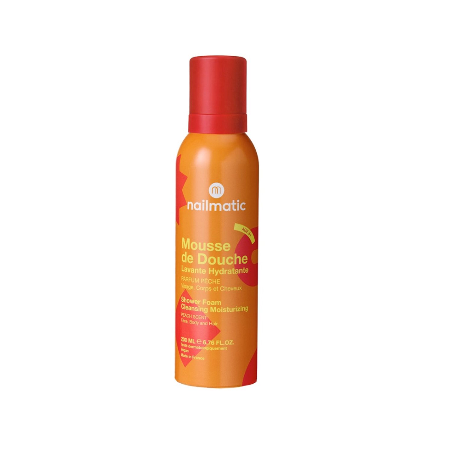 Mousse de douche pêche