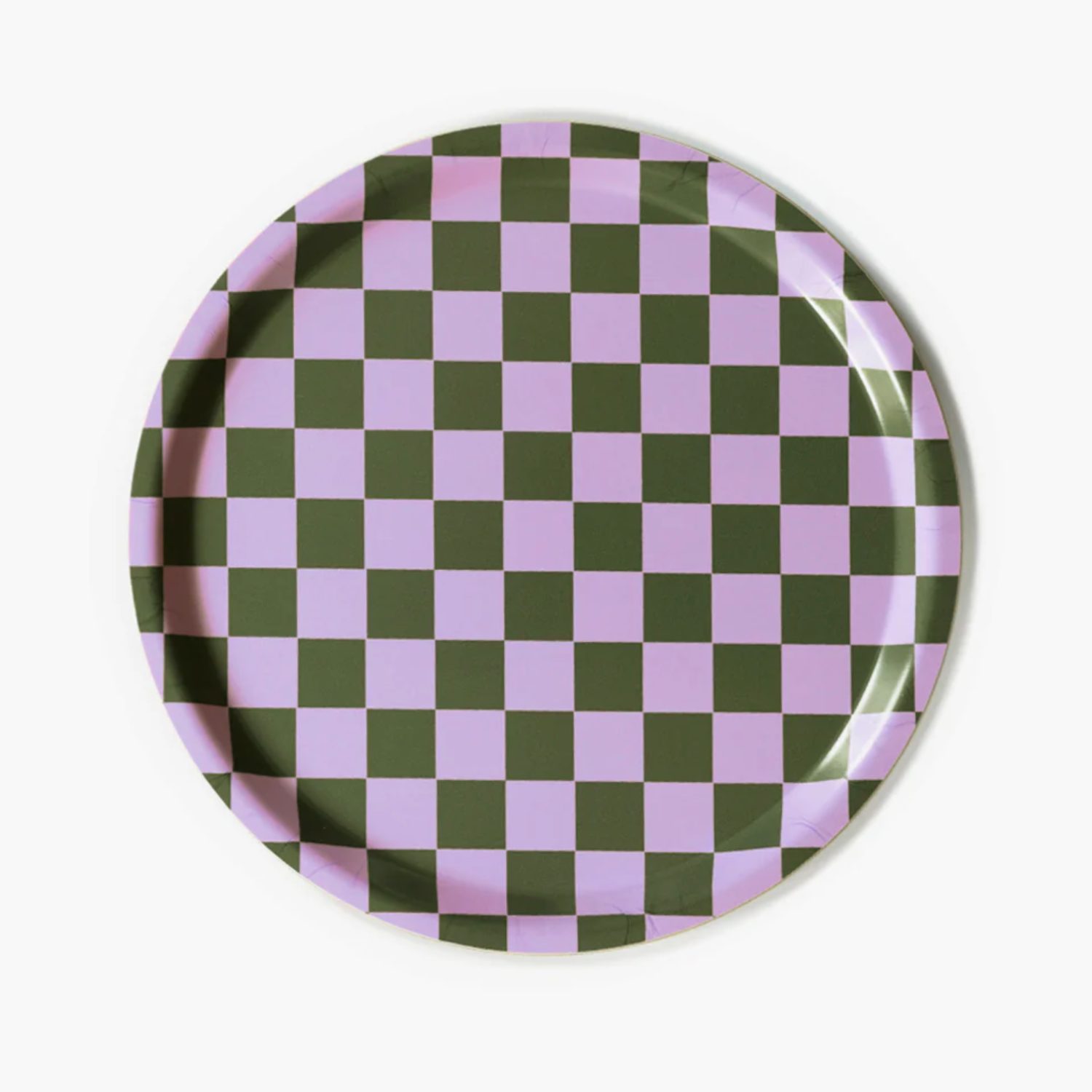 Plateau rond Lilac/olive