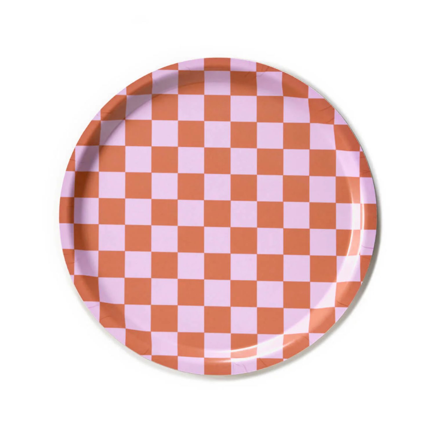 Plateau rond Orange/pink