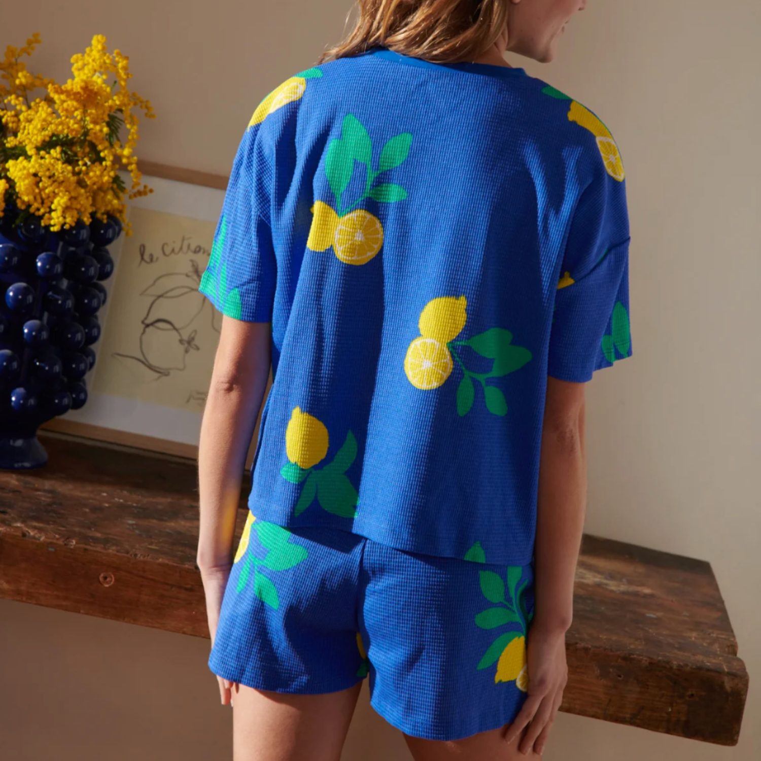 Pyjama Bleu roi citrons M – Image 3