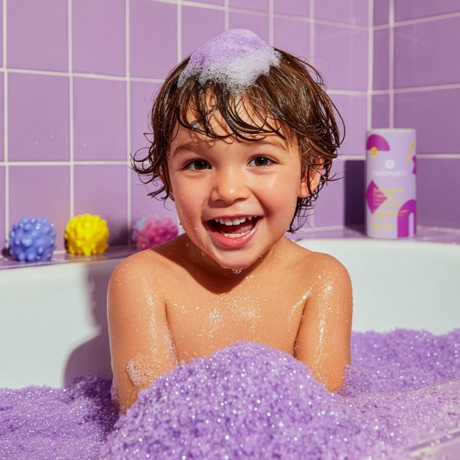 Sel de bain coloré violet – Image 2