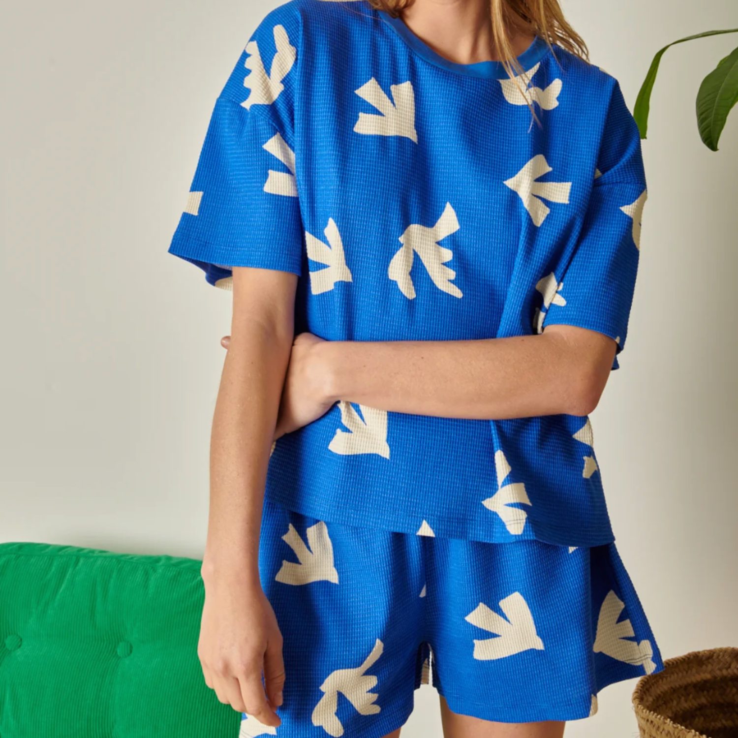 Pyjama Bleu roi oiseaux M – Image 2