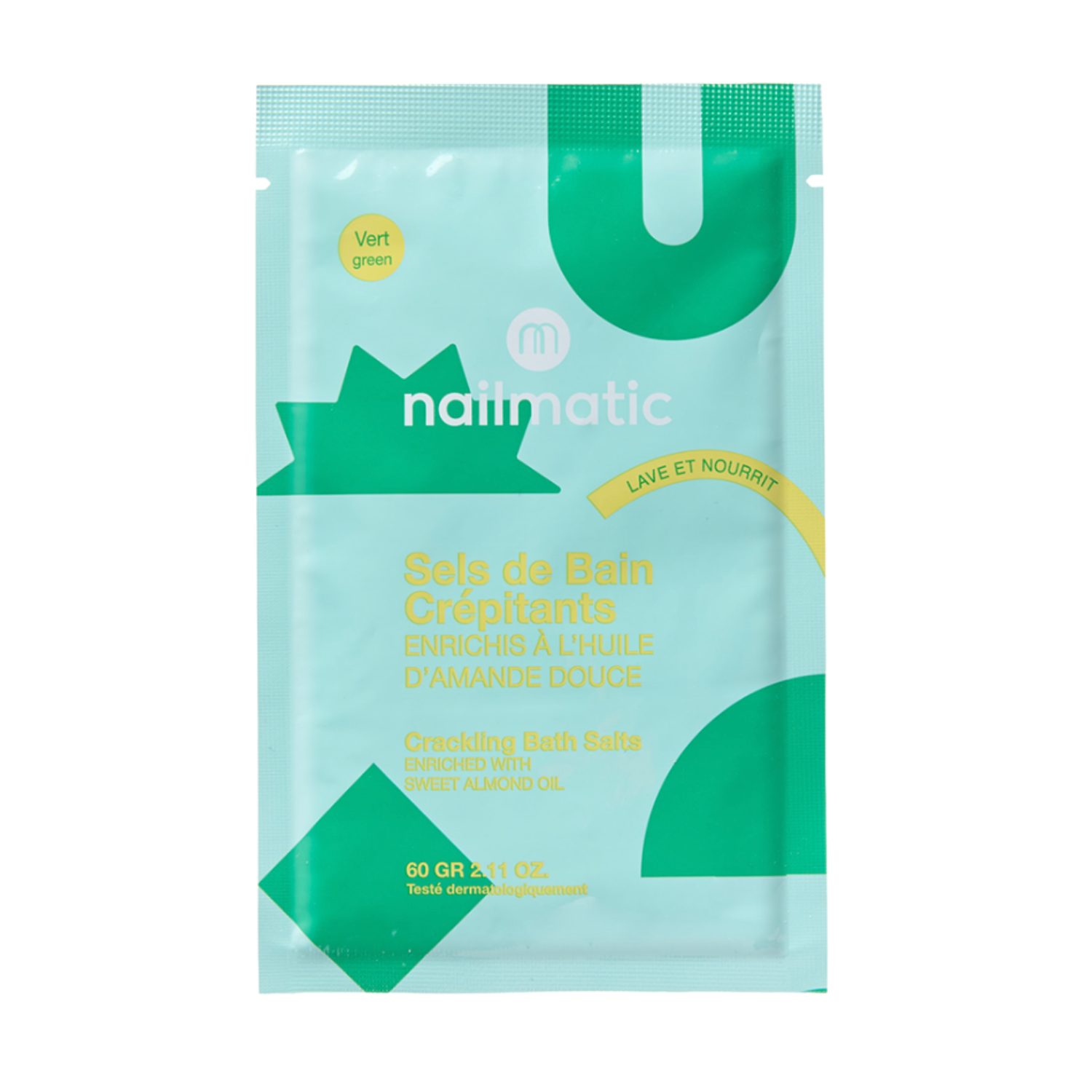 Sel de bain crépitant vert