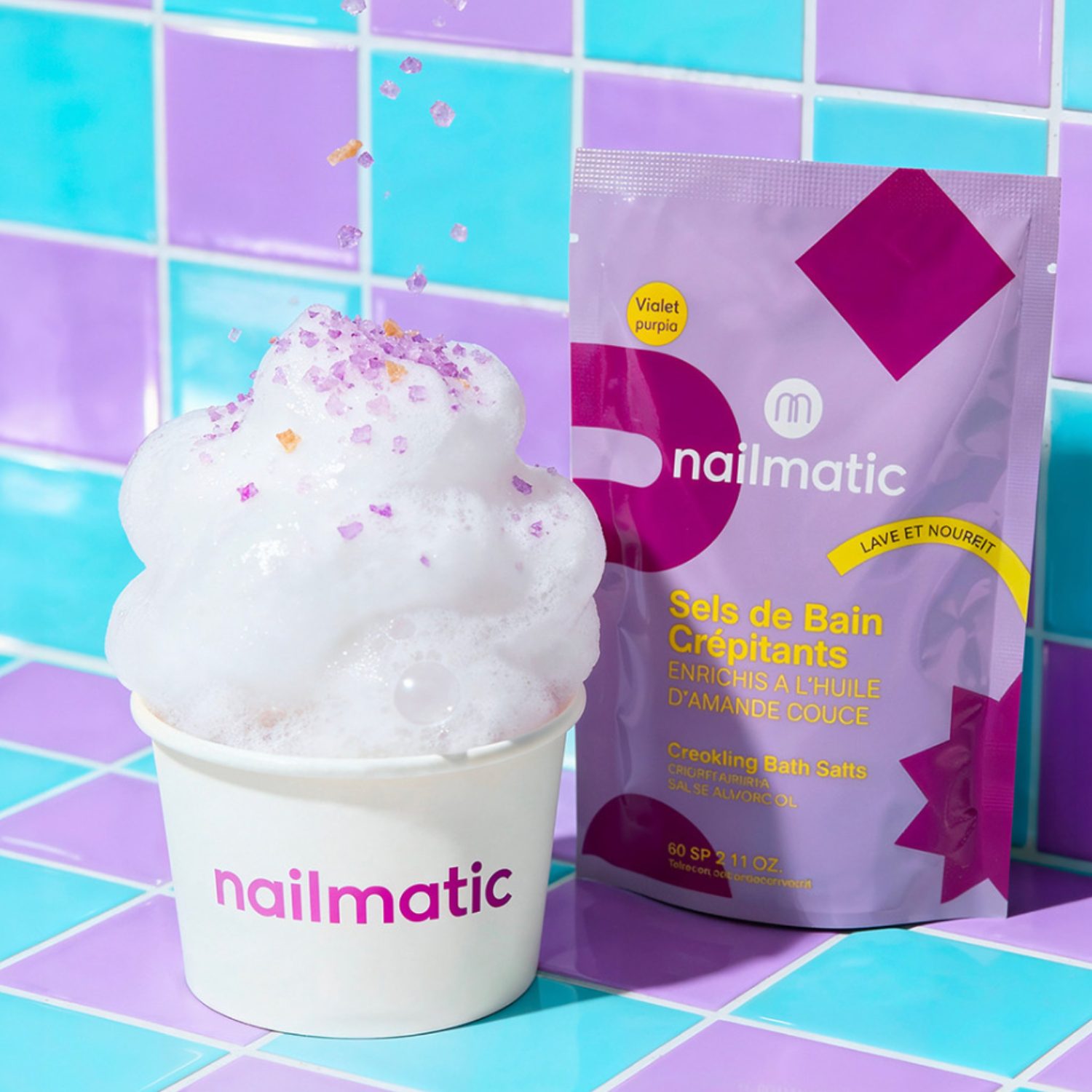 Sel de bain crépitant violet – Image 2