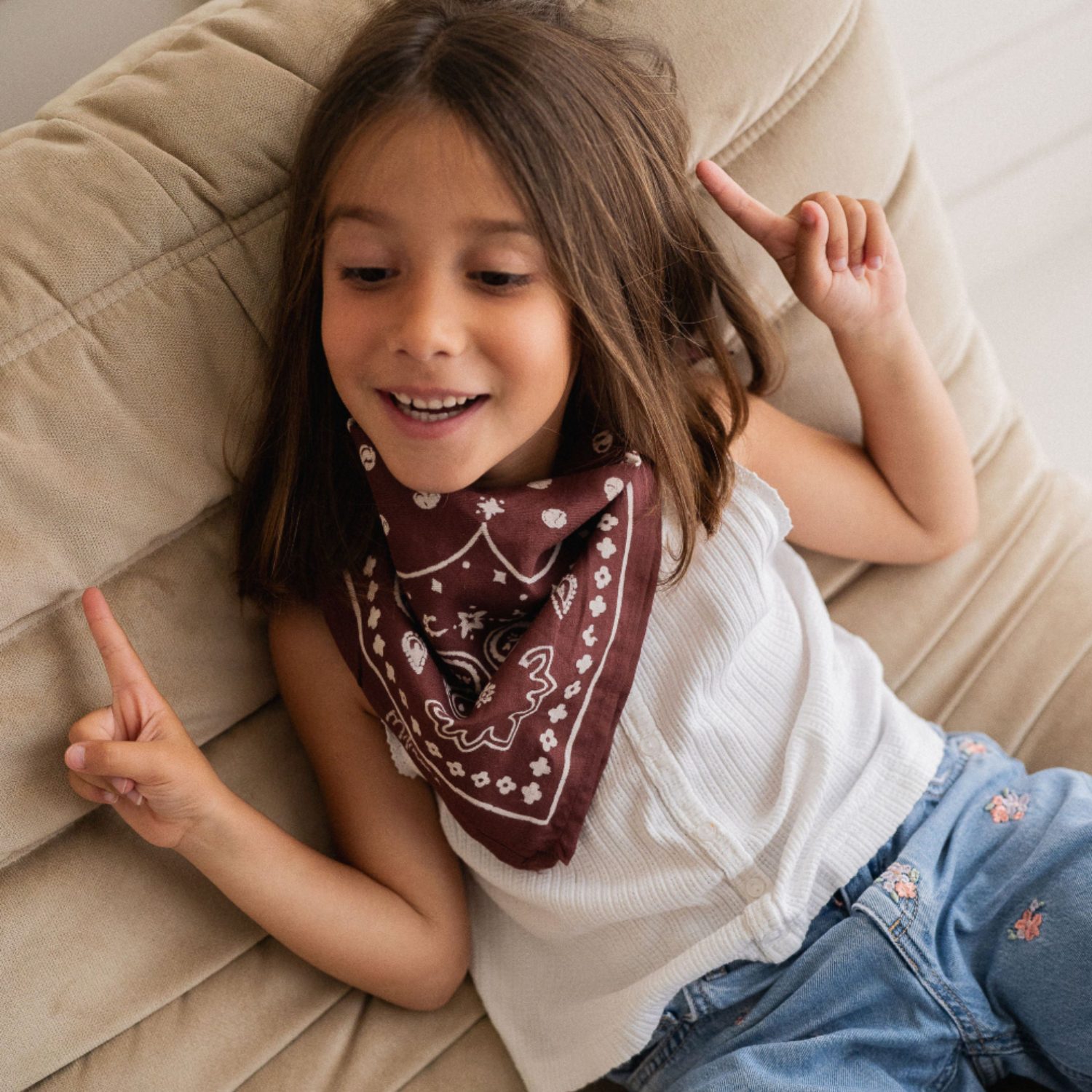 Petit foulard Oscar Bandana grenat red – Image 3