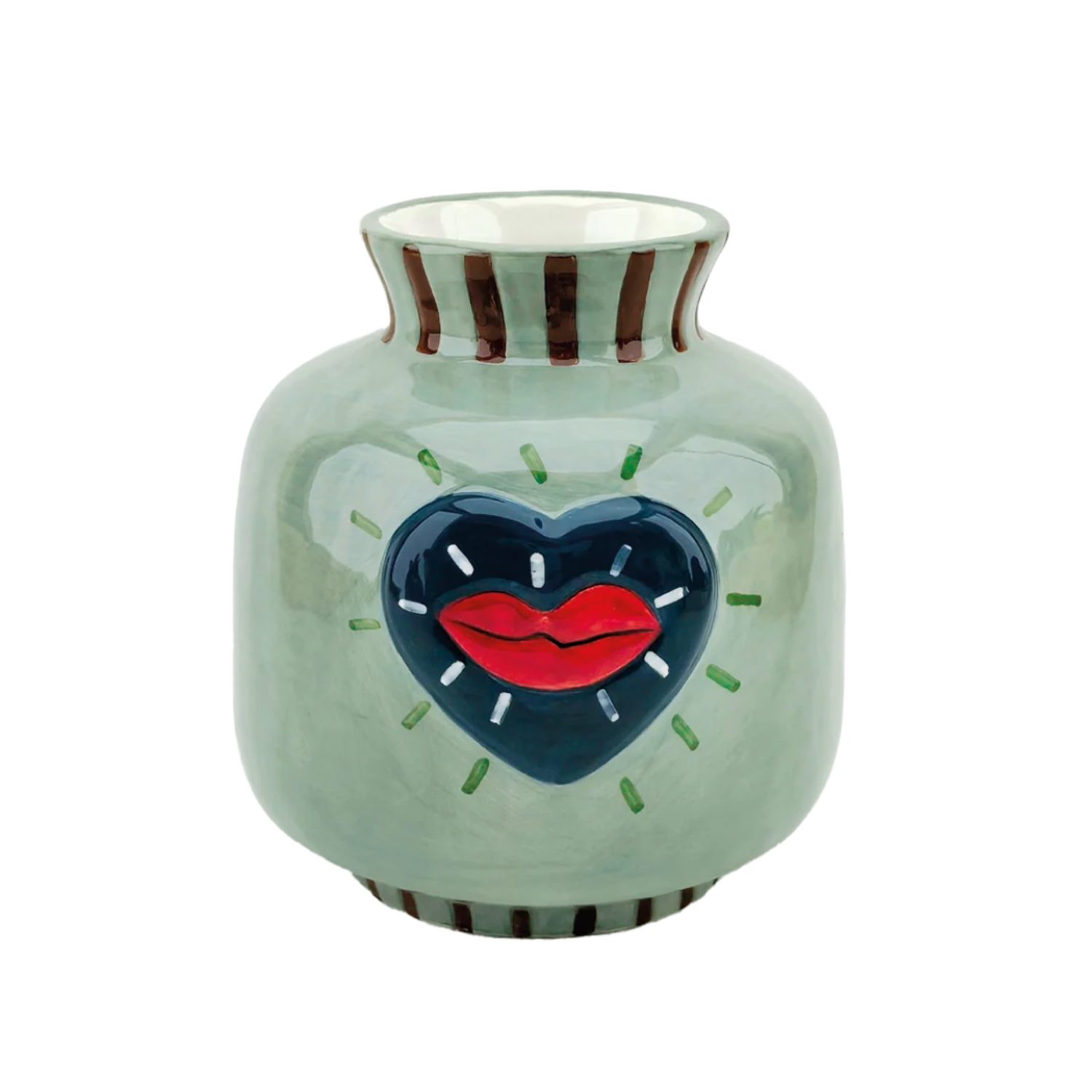 Vase coeur bouche