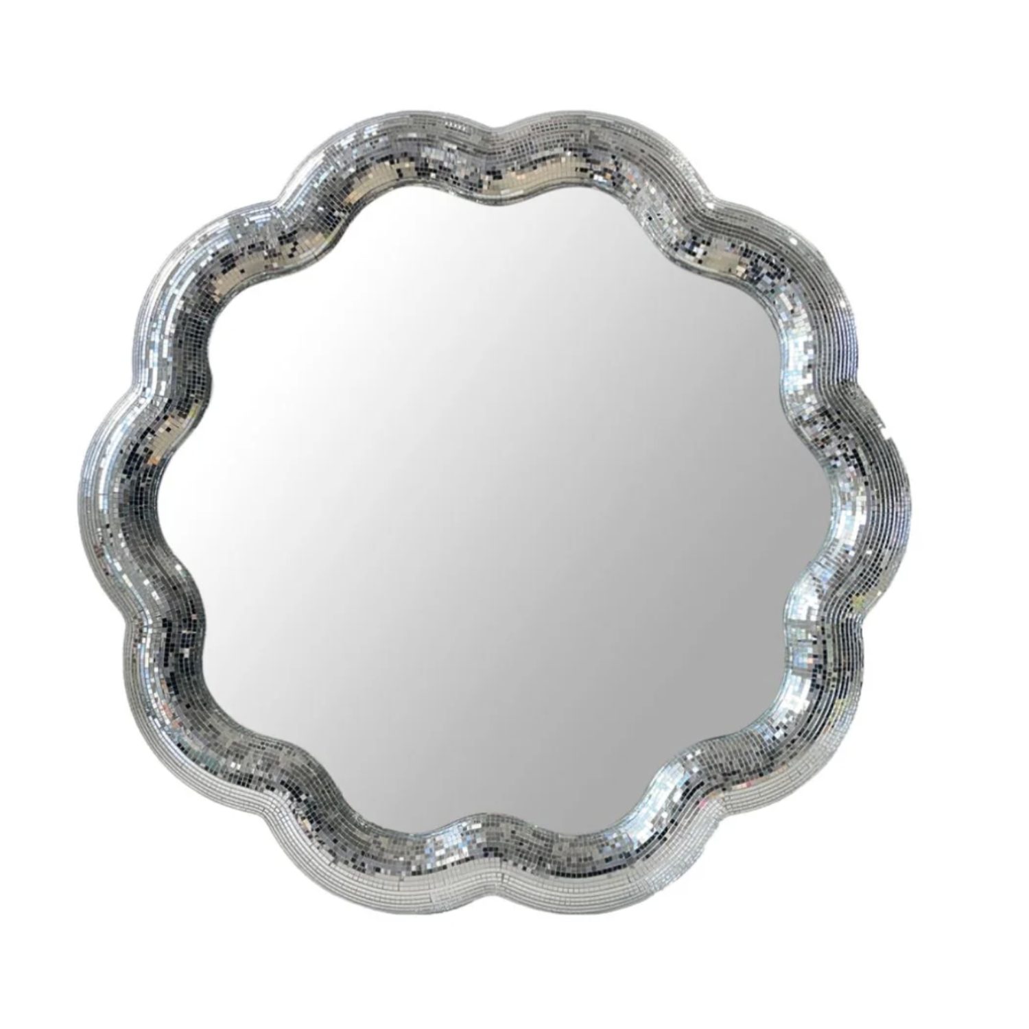 Miroir disco fleur