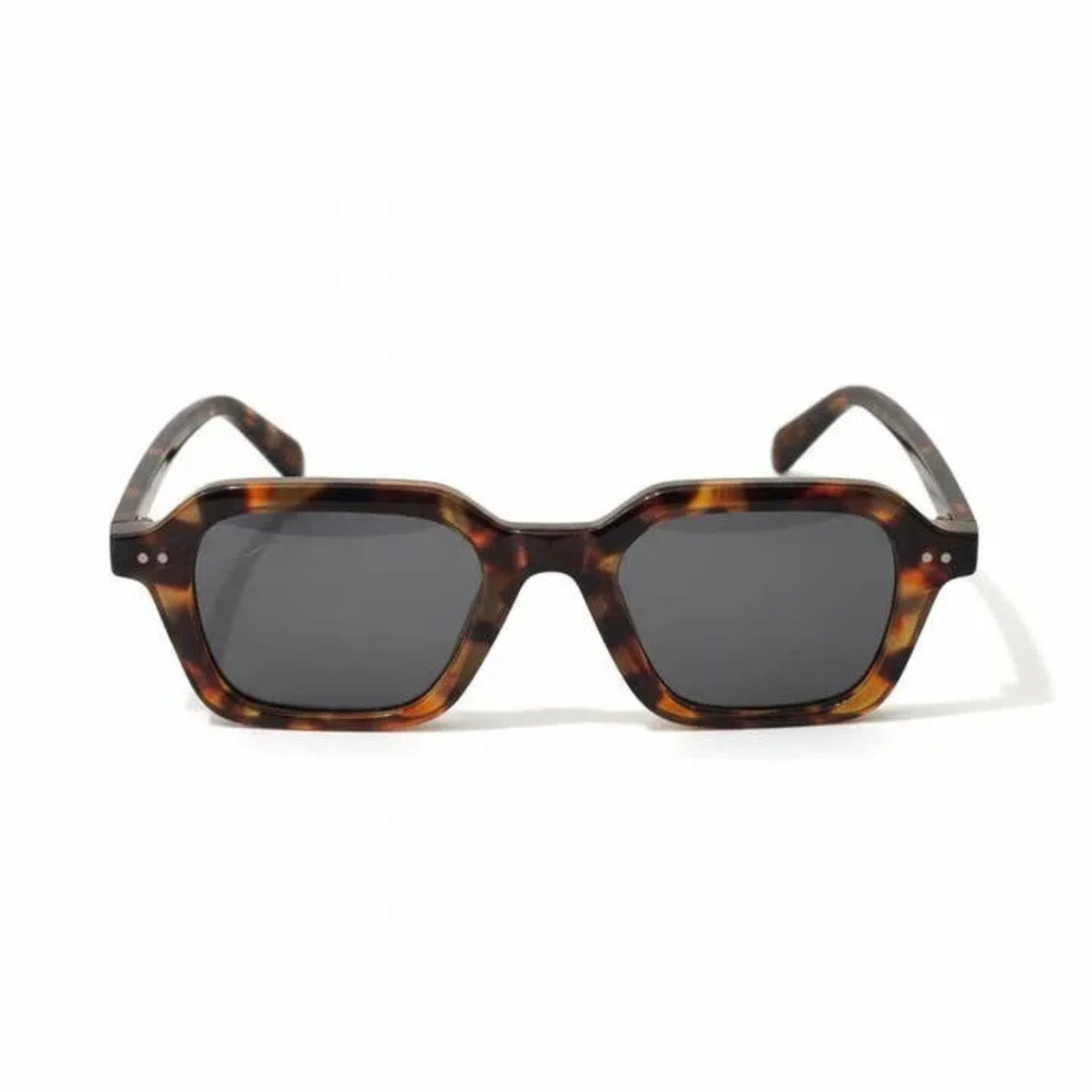Lunettes de soleil unisexes octogonales – Marron – Image 2