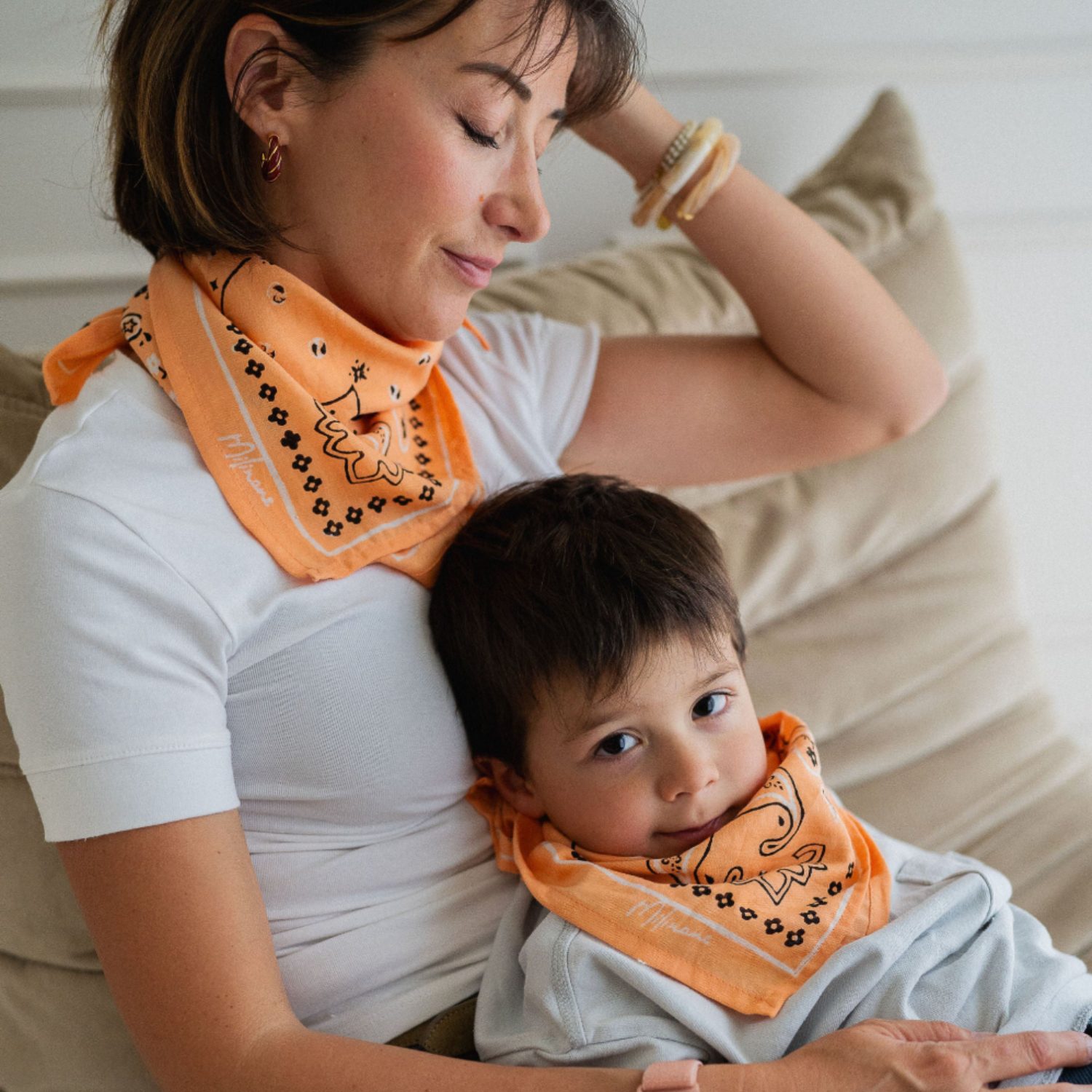 Petit foulard Oscar Bandana peach – Image 2