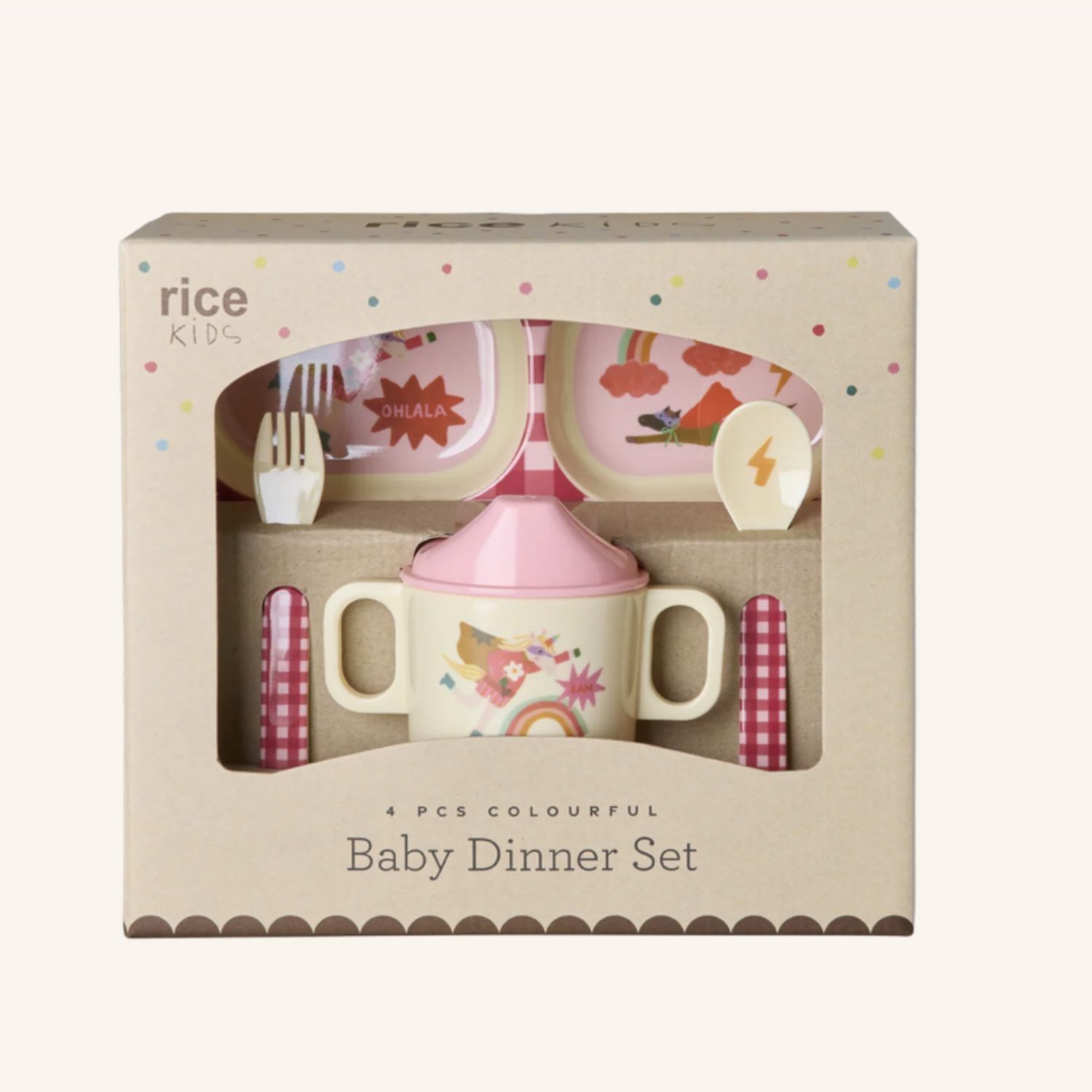 Coffret repas Hero pink 4 pièces