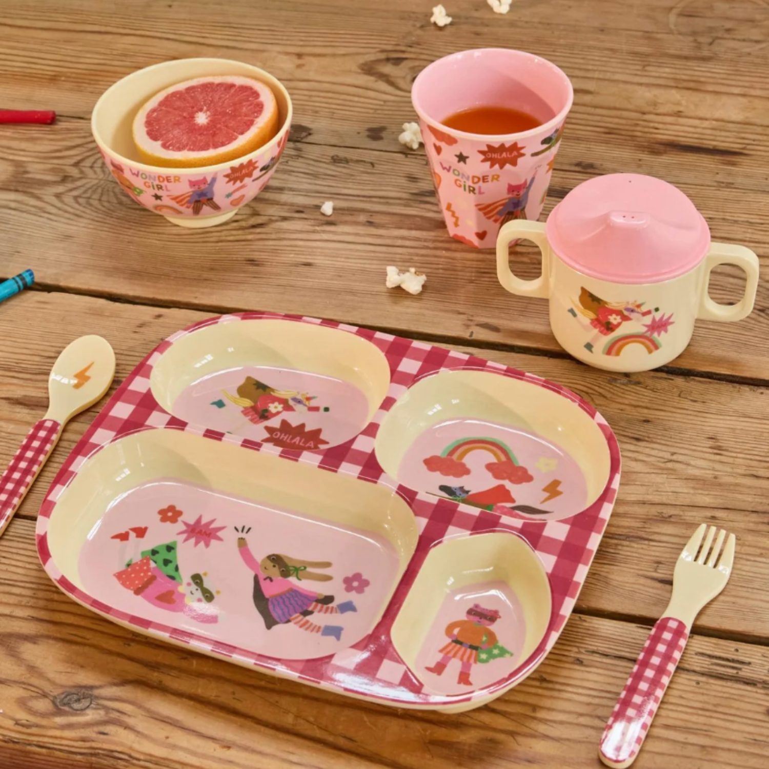 Coffret repas Hero pink 4 pièces – Image 2