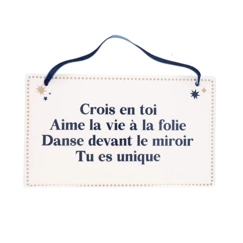 Plaque à message "crois en toi"